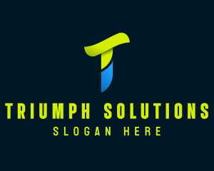 Startup Modern Letter T Firm  logo design