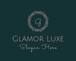 Luxe Boutique Wreath  logo design