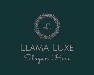 Luxe Boutique Wreath  logo design