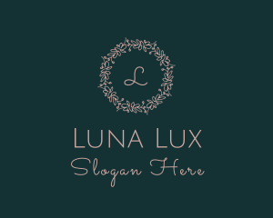 Luxe Boutique Wreath  logo design