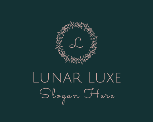 Luxe Boutique Wreath  logo design