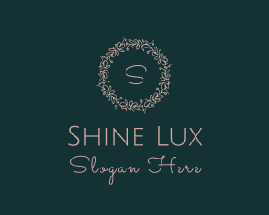 Luxe Boutique Wreath  logo design