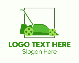 Lawn Mower Gardening Logo