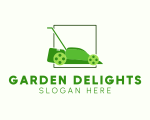 Lawn Mower Gardening logo design