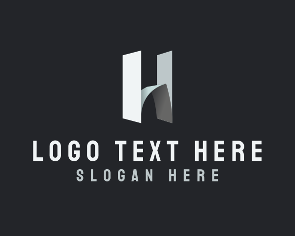 Folded logo example 3