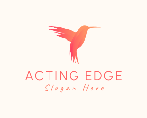 Hummingbird Gradient Paint logo design