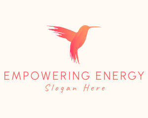 Hummingbird Gradient Paint logo design