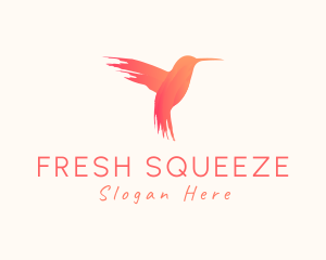 Hummingbird Gradient Paint logo design