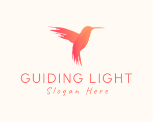 Hummingbird Gradient Paint logo design