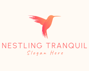 Hummingbird Gradient Paint logo design