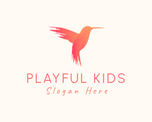 Hummingbird Gradient Paint logo design