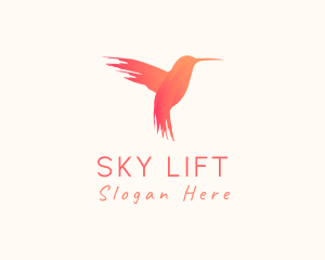 Hummingbird Gradient Paint logo design