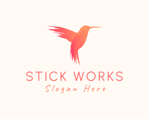 Hummingbird Gradient Paint logo design