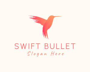 Hummingbird Gradient Paint logo design