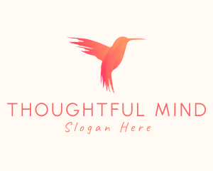 Hummingbird Gradient Paint logo design