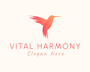 Hummingbird Gradient Paint logo design