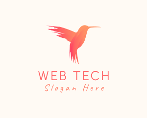 Hummingbird Gradient Paint logo design