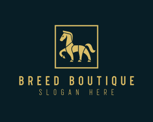 Walking Horse Stallion logo design