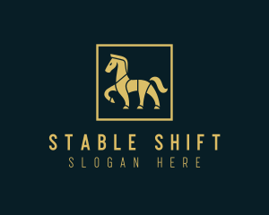 Walking Horse Stallion logo design