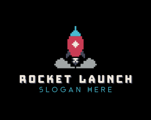 Pixelated Rocket Gaming logo