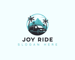 Travel Van Mountain logo design