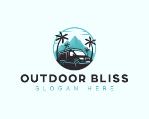 Travel Van Mountain logo design