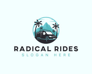 Travel Van Mountain logo design