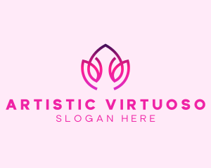 Orange Lotus Flower Spa  logo design