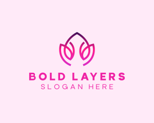 Orange Lotus Flower Spa  logo design