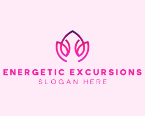 Orange Lotus Flower Spa  logo design