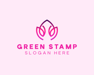 Orange Lotus Flower Spa  logo design