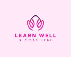 Orange Lotus Flower Spa  logo design