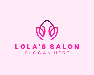 Orange Lotus Flower Spa  logo design