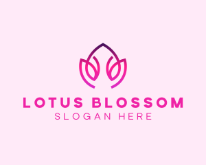 Orange Lotus Flower Spa  logo design