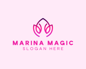 Orange Lotus Flower Spa  logo design