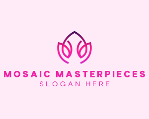 Orange Lotus Flower Spa  logo design