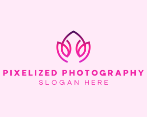 Orange Lotus Flower Spa  logo design