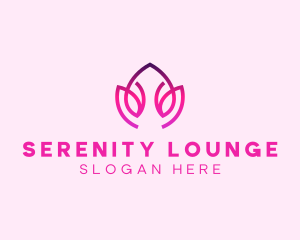 Orange Lotus Flower Spa  logo design