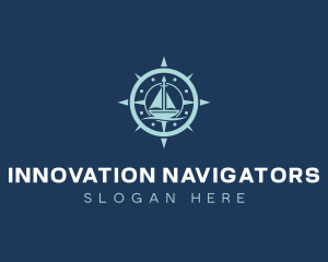 Nautical Compass Sailing logo design