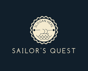 Boat Sailing Badge logo design