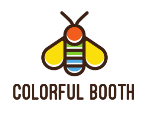 Colorful Fly Insect logo design