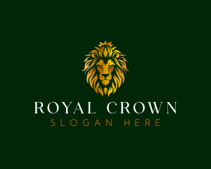 Lion Royal Crown logo design