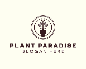 Plant Shovel Gardening logo design