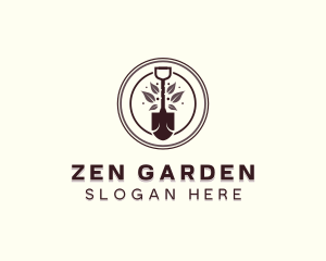 Plant Shovel Gardening logo design