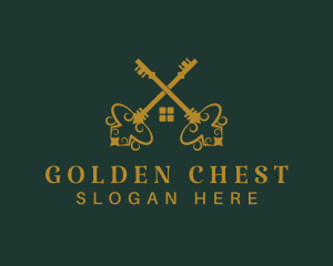 Gold House Key logo design