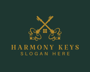 Gold House Key logo design