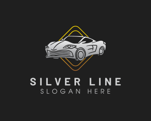 Silver Car Automobile logo design