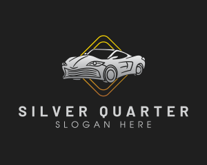 Silver Car Automobile logo design