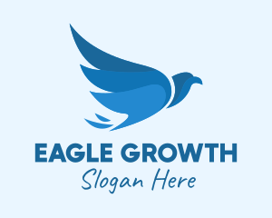 Blue Flying Eagle logo design