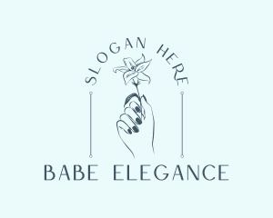 Elegant Floral Cosmetics logo design